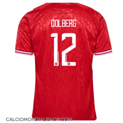 Maglie da calcio Danimarca Kasper Dolberg #12 Prima Maglia Europei 2024 Manica Corta